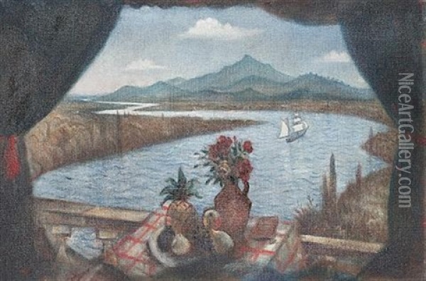Exotic (+ Another, C.1919, Verso) Oil Painting - Christopher Richard Wynne Nevinson