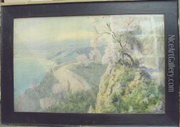 Coastal View Oil Painting - Charles King Wood