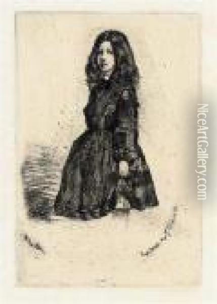 Annie, From The Twelve Etchings From Nature Oil Painting - James Abbott McNeill Whistler