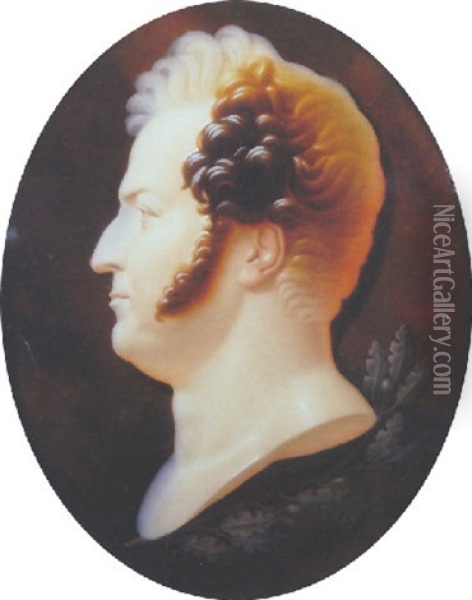 Portrait (duc De Berry ?) Oil Painting - Louis Bertin Parant