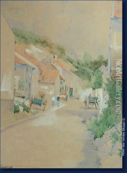 Rue Animee Oil Painting - Jean Cambresier