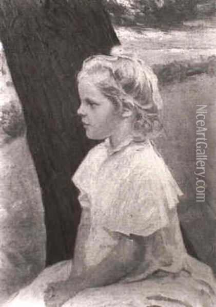 Portrait Of A Young Girl Oil Painting - William Thomas Smedley