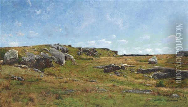 Moorland Path, Cape Ann, Massachusetts Oil Painting - Joseph De Camp