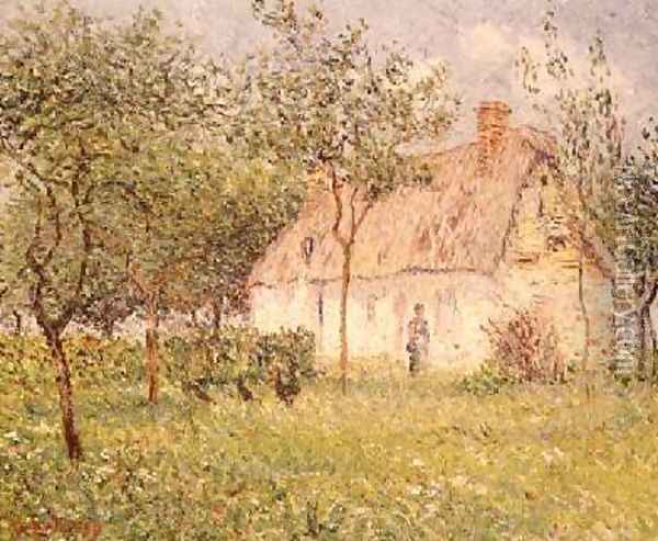 The Thatched Cottage 1895 Oil Painting - Gustave Loiseau