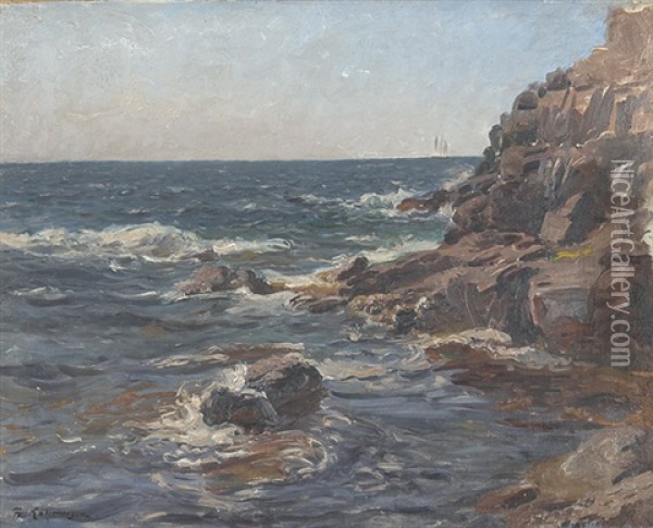 Meeresgestade, Bornholm Oil Painting - Friedrich Kallmorgen