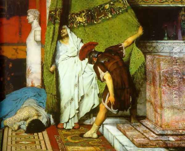 A Roman Emperor AD41 (detail I) Oil Painting - Sir Lawrence Alma-Tadema