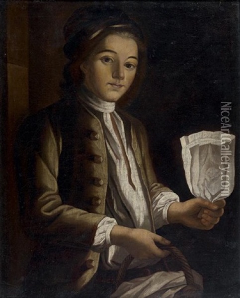 Jeune Homme A La Chandelle Oil Painting - Gabriel (Gaspard) Gresly