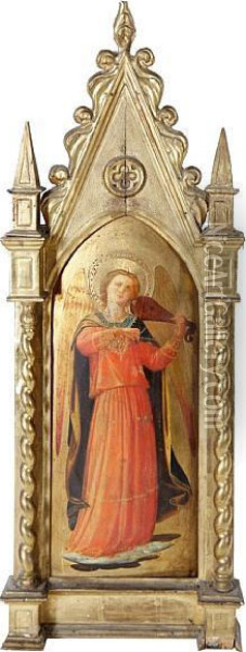 Angel Musician Oil Painting - Fra Angelico (Guido di Pietro)