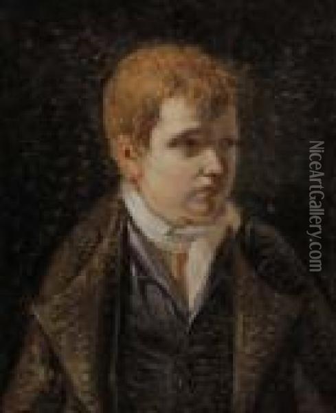 Portrait De Jeune Garcon Oil Painting - Jacques Louis David