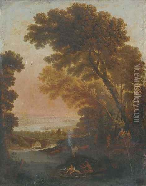 The Rest on the Flight into Egypt Oil Painting - Claude Lorrain (Gellee)