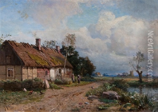Summer Landscape, Billinge Oil Painting - Gustaf Rydberg