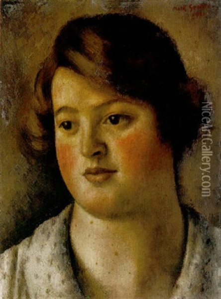 A Country Girl Oil Painting - Mark Gertler