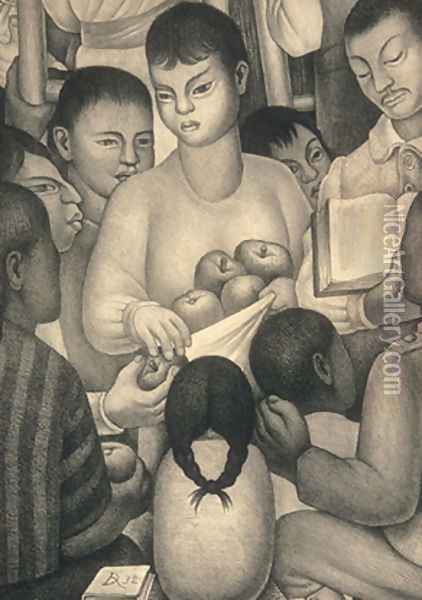 Fruits of Labor Oil Painting - Diego Rivera
