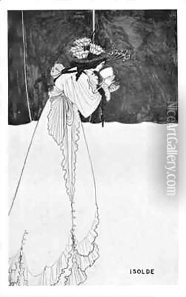 Isolde Drinking the Poison 2 Oil Painting - Aubrey Vincent Beardsley