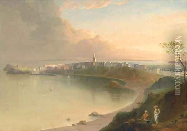View of Tenby from the North-East Oil Painting - Edmund Gill