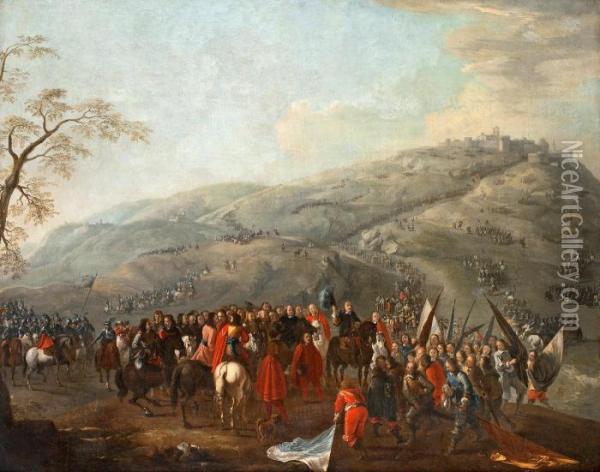 Battle Scene Oil Painting - Jan von Huchtenburgh