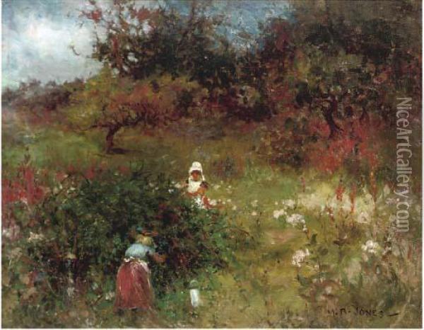 Picking Flowers Oil Painting - Raphael Jones