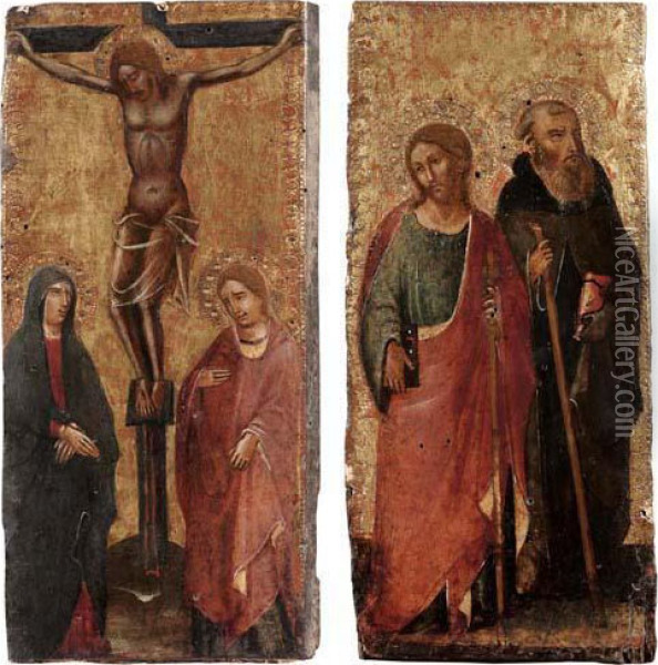 Crocifissione Con La Vergine E San Giovanni Oil Painting - Agnolo Gaddi