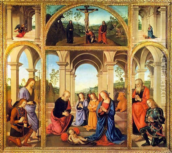 Polyptych Albani Torlonia Oil Painting - Pietro Vannucci Perugino