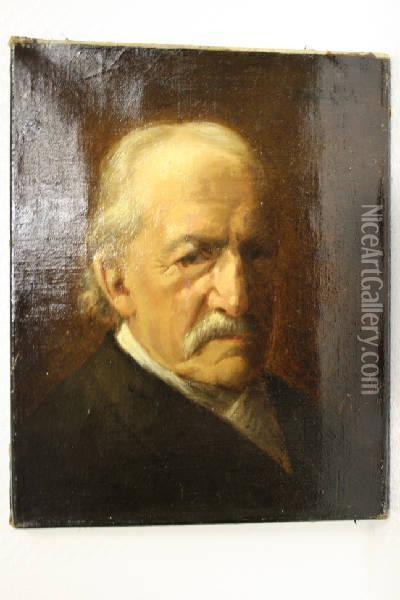 Herenportret Oil Painting - Johannes Josephus Garjeanne