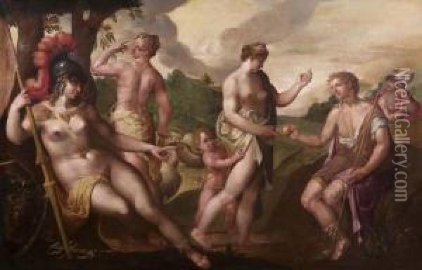 Il Giudizio Di Paride Oil Painting - Bartholomaeus Spranger