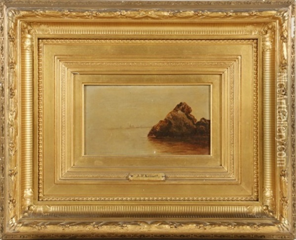 Rocks Of Newport Oil Painting - John Frederick Kensett