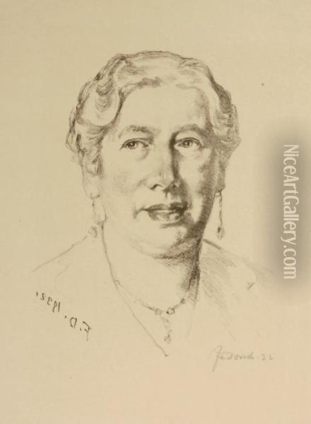 Portrait Eineralteren Dame Oil Painting - Ferdinand Dorsch