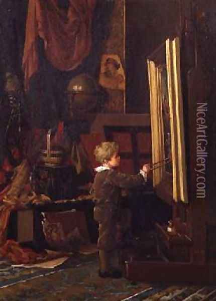 Finishing Touches 1879 Oil Painting - Florence Martin