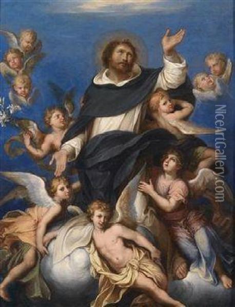 The Apotheosis Of Saint Dominic Oil Painting - Pierre Le Romain I Mignard