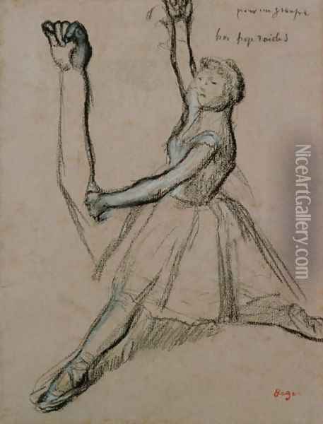 Study of a Dancer Oil Painting - Edgar Degas