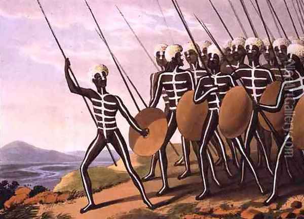 Warriors of New South Wales, 1813 Oil Painting - John Heaviside Clark