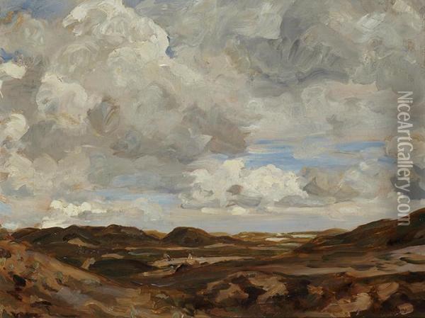 The Dunes Near Katwijk Oil Painting - Gerhard Christiaan Haverkamp