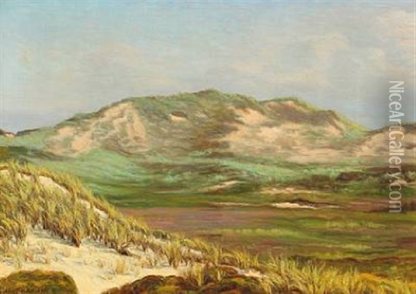 Dunes Oil Painting - Viggo Lauritz Helsted