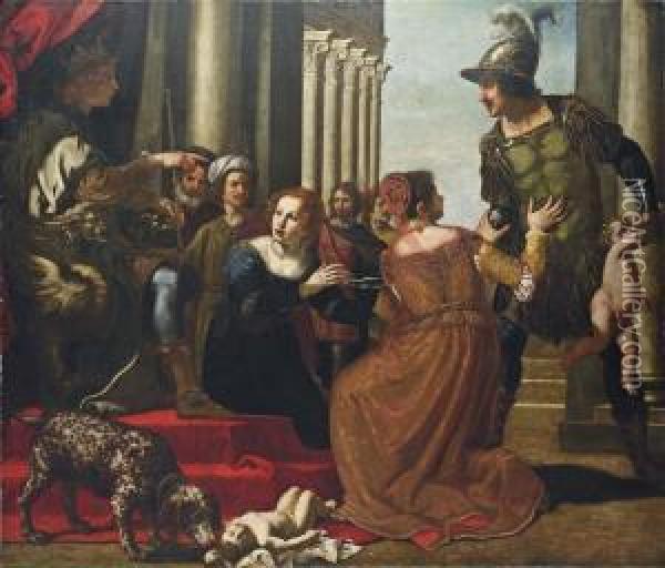 The Judgement Of Solomon Oil Painting - Jacopo Vignali