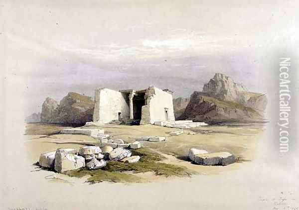 Temple at Taffah in Nubia, from Egypt and Nubia, Vol.1 Oil Painting - David Roberts