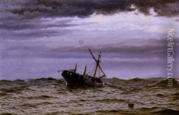 Stormy Seas Oil Painting - James Haughton Forrest