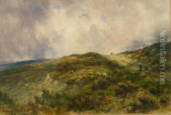A Spring Day Goathland Moors Oil Painting - Thomas, Tom Dudley