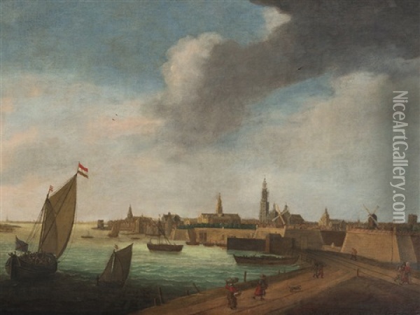 View Of Antwerp Oil Painting -  Zeeman