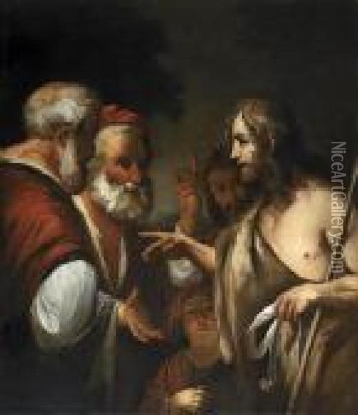 Predigt Johannes Des Taufers Oil Painting - Bernardo Strozzi