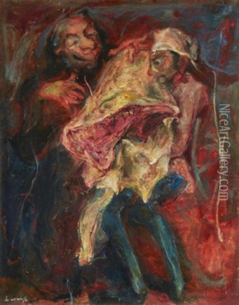 L'apprenti Oil Painting - Issachar ber Ryback