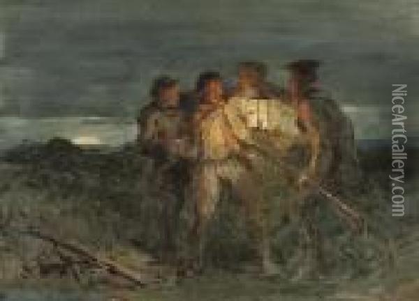 The Captured Poacher Oil Painting - John Absolon