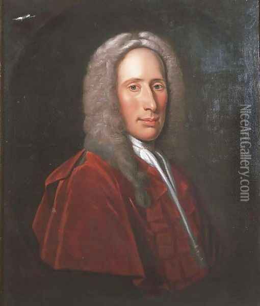 Portrait of a gentleman, believed to be Duncan Forbes of Culloden Oil Painting - Jeremiah Davidson