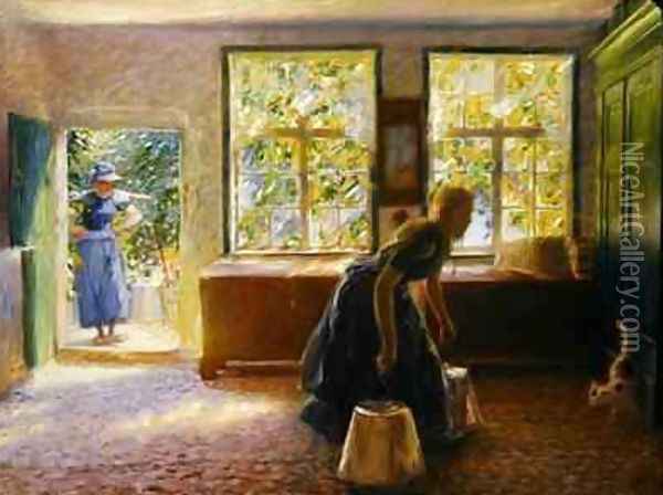 A Hall in Borgfeld Oil Painting - Hans Olde