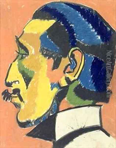 Portrait of Horace Brodsky 1885-1969 Oil Painting - Henri Gaudier-Brzeska