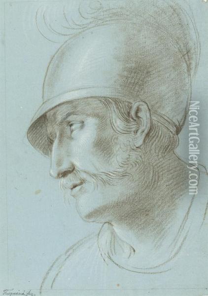 Head Of A Soldier Oil Painting - Arcangelo Foschini