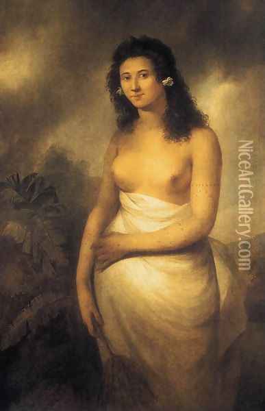 Portrait of Poedua 1777-85 Oil Painting - John Webber