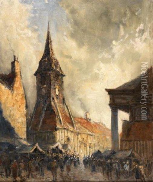 Honfleur, L'eglise Ste Catherine Oil Painting - Frank Myers Boggs