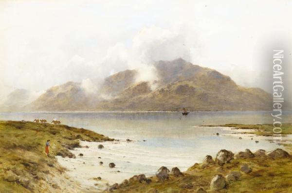 The Isle Of Arran Oil Painting - Herbert Moxon Cook