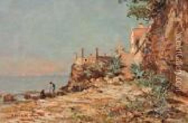 Villa Sur La Cote Mediterranneenne Oil Painting - Adolphe Appian