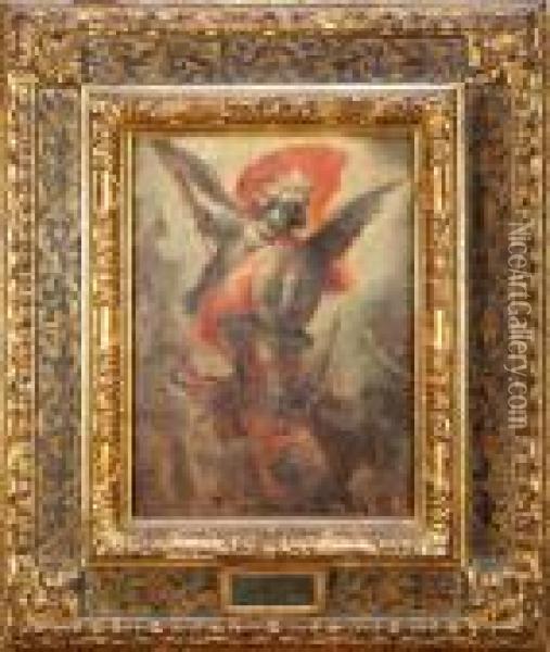 Arcangel San Miguel Oil Painting - Agiselo Antonio Don Palomino De Castro Y Velasco